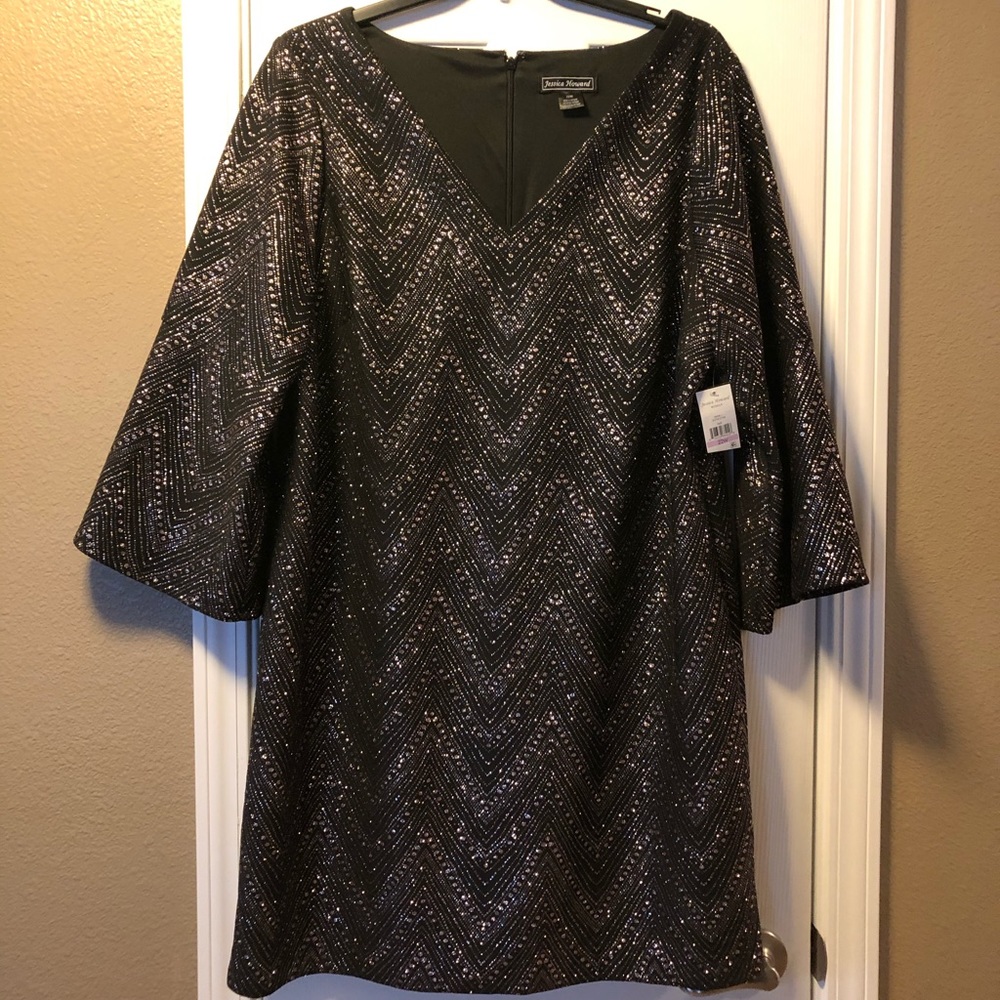 COPY - Jessica Howard Dress 22W Brown & sparkles